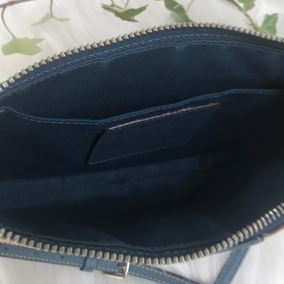 Coach brown-tan & teal crossbody bag - Picture 8 of 8